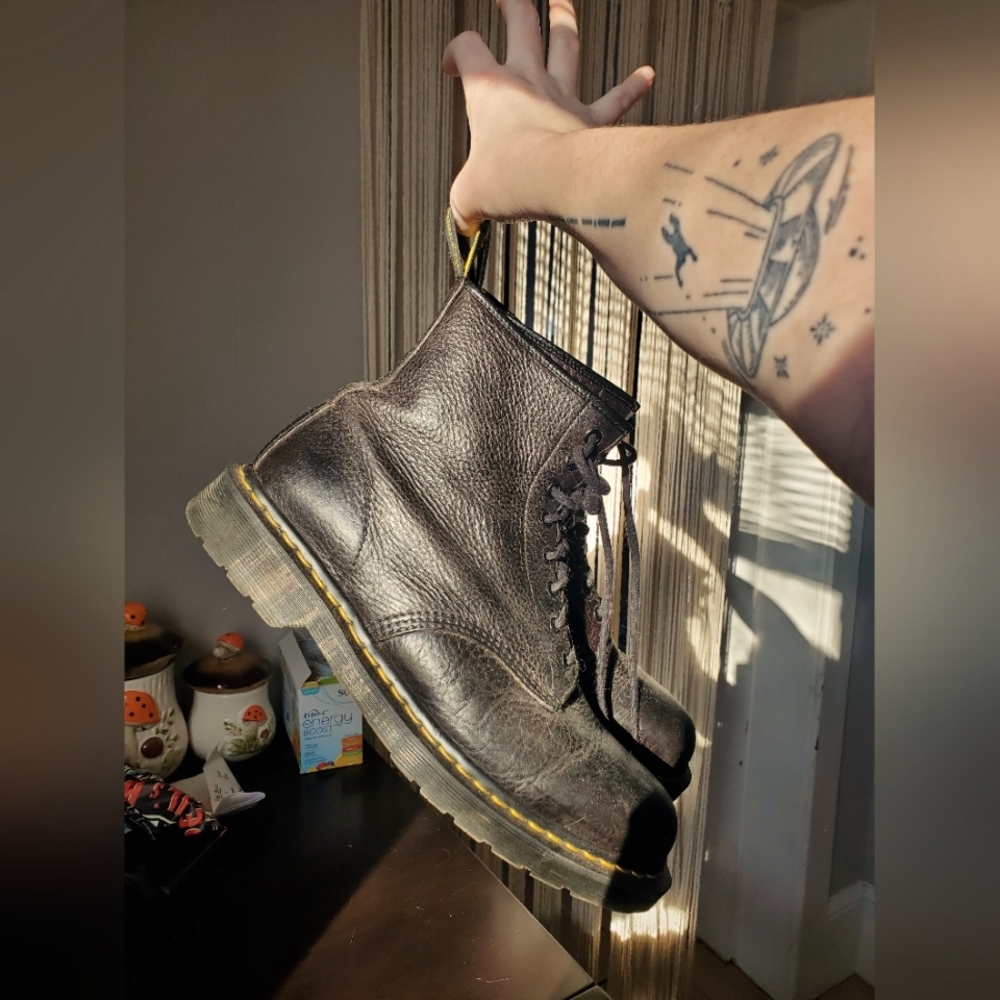 Black Dr. Martens Boots - Made in England - Size US Men's 12